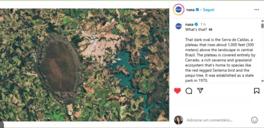 Nasa posta imagem de Caldas Novas